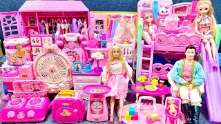 16 Minutes Satisfying with Unboxing Barbie Princess Bedroom Dress Up Playset ASMR | Review Toys