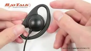 D shape Tactical earpiece for 2 way radio