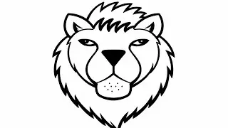 &ldquo;Sirf Lines Se Sher Bana Diya 😱 | Easy Lion Drawing&rdquo;
