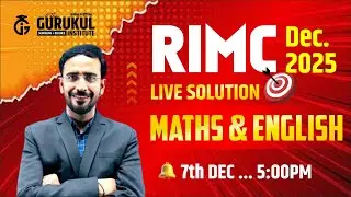 RIMC DEC 2025 ANSWER KEY MATHS AND ENGLSIH | ANSWER KEY DEC 2025 | RIMC DEC 2025