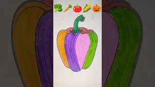 Capsicum Colouring#satisfying #shorts #art