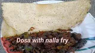 Dosa with nalla fry recipe # mutton blood fry with dosa