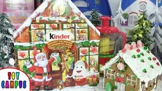 Advent Calendar Kinder Surprise with Gingerbread House | Opening Food Set and Review