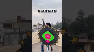 16 Sticks *STAR KITE* 🤩 #kite #kiteflying #patang