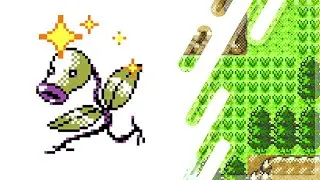 Shiny Bellsprout in Pokemon Crystal after 6,094 encounters