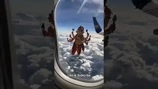Divine Encounter at 30,000 Feet ✈️ | A Surreal Sky Vision #trending #shorts #ganesh