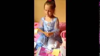 Elise opening Izzy and Vicky's surprise package!