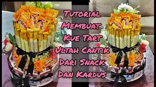 Cara Membuat Kue Tart Dari Jajan/Snack/Kardus || Kue Ultah Snack