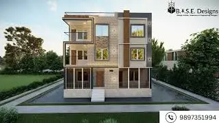 3D Exterior Design of Residential house of Mr Bikiron | #trending #viral #basedesignsharidwar #3d