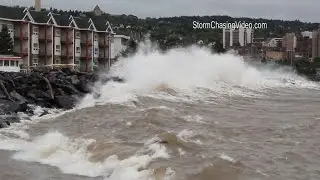 9/10/2014 Duluth, MN Lake Superior Gale Warning Huge Waves - B-Roll