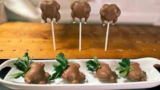 How To Make A Realistic Turkey Cake pops and Strawberries