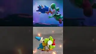 LEGO vs. Super Mario Galaxy Movie Trailer (Yoshi vs Magikoopa)