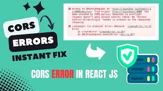 How To Fix CORS Error In React Js? | Solved 2024 | Cors Policy Error