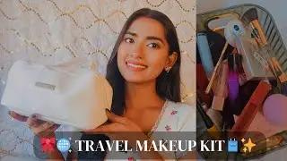 ✈️ Pack Light & Look Fabulous!Affordable travel makeup kit🧳🪩 #affordablemakeupkit #travelmakeupbag 