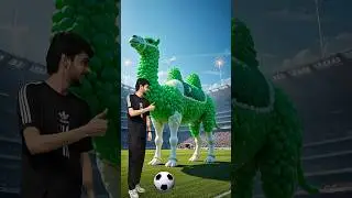 The Mascot Camel 🐫🤯🇵🇰🔥 with assistant placed on the football field are popular co- produced
