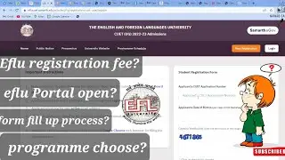 Eflu Portal Form Fill Up Process||Eflu portal||Eflu registration form #nawabsahabeflu #eflu_portal