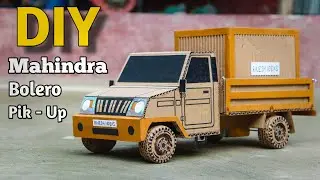 How To Make Mahindra RC Bolero Truck With Cardboard | RC Truck | DIY🔥