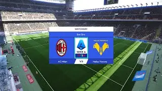 AC Milan vs Verona | San Siro | 2023-24 Serie A | PES 2021