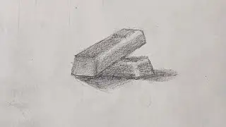 HOW TO DRAW 3D REALISTIC SILVER BAR