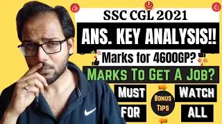 SSC CGL 2021 - Tier 2 Answer Key Detail Analysis | Made For SSC