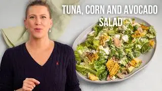 Салат из тунца, кукурузы и авокадо