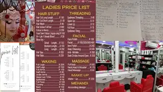 Beauty salon service price list।। best salon price list ideas ।। how to decide price for salon ।।