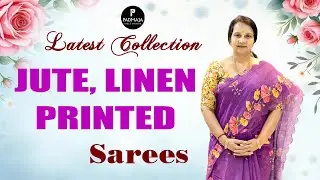 Latest JUTE, LINEN Digital Printed Sarees | Padmaja Saree Mandir #new  #trending #onlineshopping