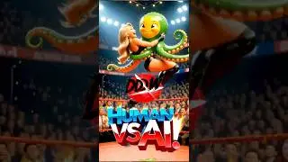 Ultimate Conflict 2026!  Human Wrestles Shoggoth AI!  #comedyshorts #aishorts #shoggoth