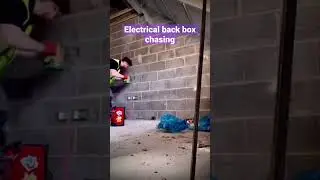 Electrician chasing back boxes - #electrician #shorts #sparky #tools #milwaukee #satisfying