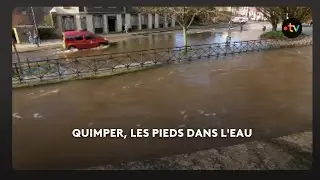 Quimper, les pieds dans l'eau. Un nouveau coup dur pour les commer&ccedil;ants et leur chiffre d'affaire.