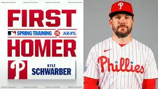 Kyle Schwarber LAUNCHES his first home run of Spring Training!