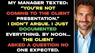 My Manager Texted: “You’re Not Coming to the Client Presentation” — By Noon Contract Questioned...