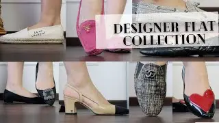 DESIGNER SHOE COLLECTION - FLATS I Try On and Review I Chanel, Manolo Blahnik, Saint Laurent...