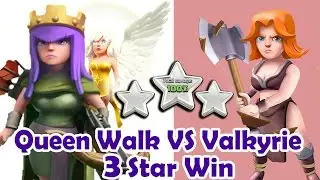 Clash of Clans 2016 | LVL 5 VALKYRIE + QUEEN New Attack Strategy!
