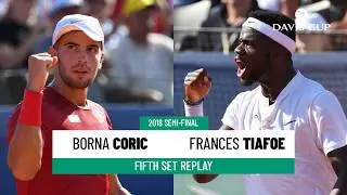INSANE ENDING in Croatia! Borna Coric v Frances Tiafoe 2018 Davis Cup Semi-final Fifth Set Replay!