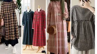 Check print girls dress / baby girl check print dress / latest check print dress / check print frock