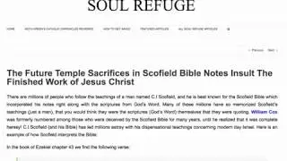 The Future Temple Sacrifices in Scofield Bible Notes Insult The Finished Work of Jesus Christ