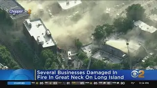 Several Businesses Damaged In Fire In Great Neck On Long Island