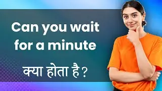 Can you wait for a minute: Hindi Meaning with Examples & Synonyms 📚 | Hindi Matlab