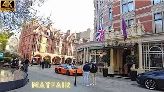 [4K] Exploring the Posh Streets of Mayfair in Central London