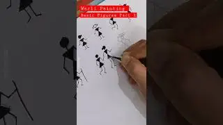 #shorts #youtubeshorts Warli Painting | Basic Figures | Part 2 | Indian Art Forms