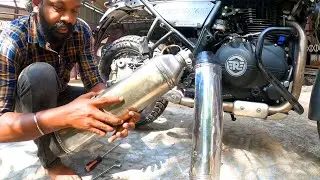 Best and Cheapest modification for Royal Enfield Himalayan Exhaust | Stock Exhaust modification