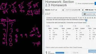 Construct a Stem and Leaf Graph in StatCrunch