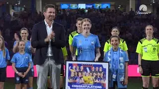 Matildas star Cortnee Vine receives hero's welcome at Allianz Stadium