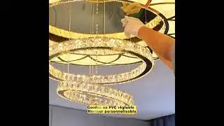 ✨ Lumi&egrave;re &Eacute;l&eacute;gante : Lustre LED Cristal pour un Int&eacute;rieur Luxueux ✨