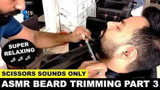 ASMR BEARD SCISSORS TRIM ✂️| SUPER RELAXING | STRESS RELIEF | 💈INDIAN BARBER💈RE-UPLOADED