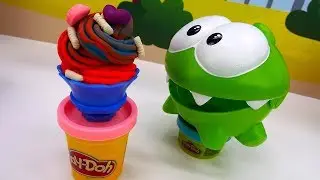 Om Nom Toy's adventures - Play Doh ice cream.
