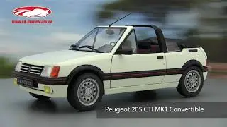 ck-modelcars-video: Peugeot 205 CTI MK1 Convertible 1989 white Solido