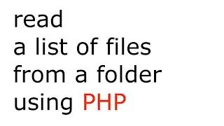 PHP function that reads a folder and lists its files and subfolders | opendir(), readdir()