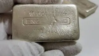 Vintage Engelhard 10 ounce silver X8 error bars-Rare!